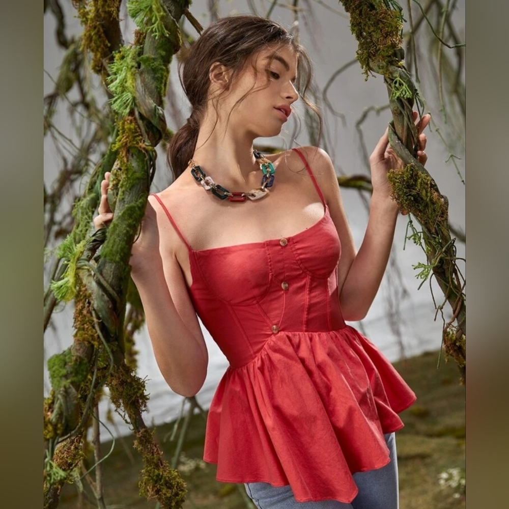 2 for $20 - Bustier Zipper Back cami top